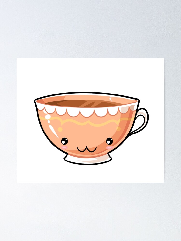 "Kawaii cup of tea Japanese style 2" Poster for Sale by AnimeDezain