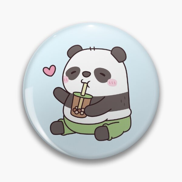 Item preview, Cute Chubby Panda Loves Bubble Tea designed and sold by rustydoodle.