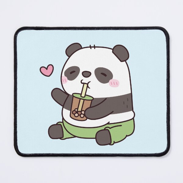 Item preview, Cute Chubby Panda Loves Bubble Tea designed and sold by rustydoodle.