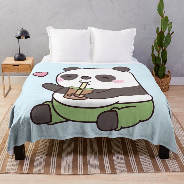 Item preview, Cute Chubby Panda Loves Bubble Tea designed and sold by rustydoodle.