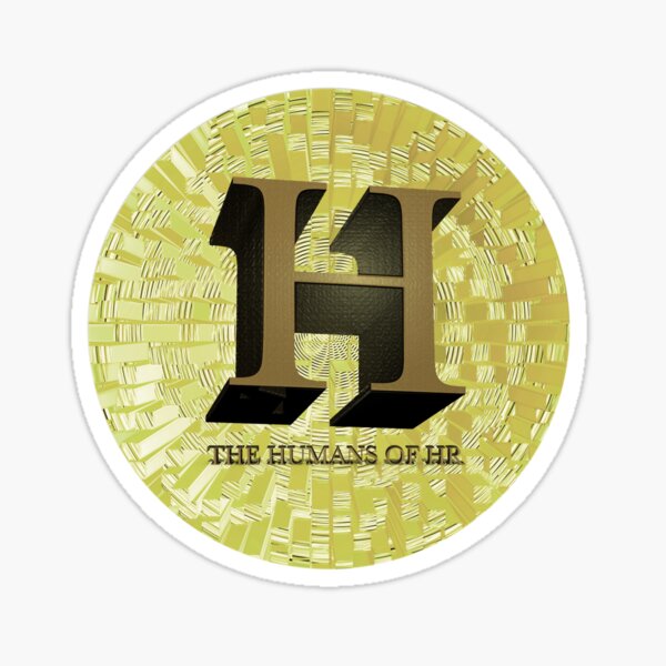 The Humans of HR Vintage Lime Logo Sticker