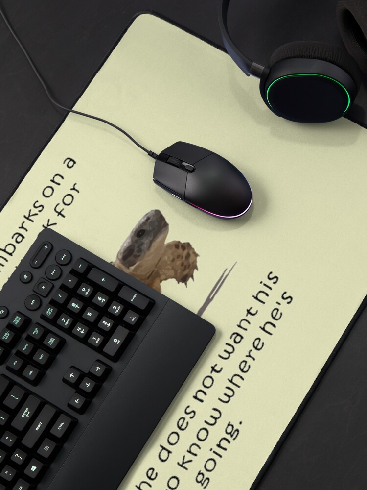 Alternate view of When A Tortoise Embarks On A Journey African Proverb Mouse Pad