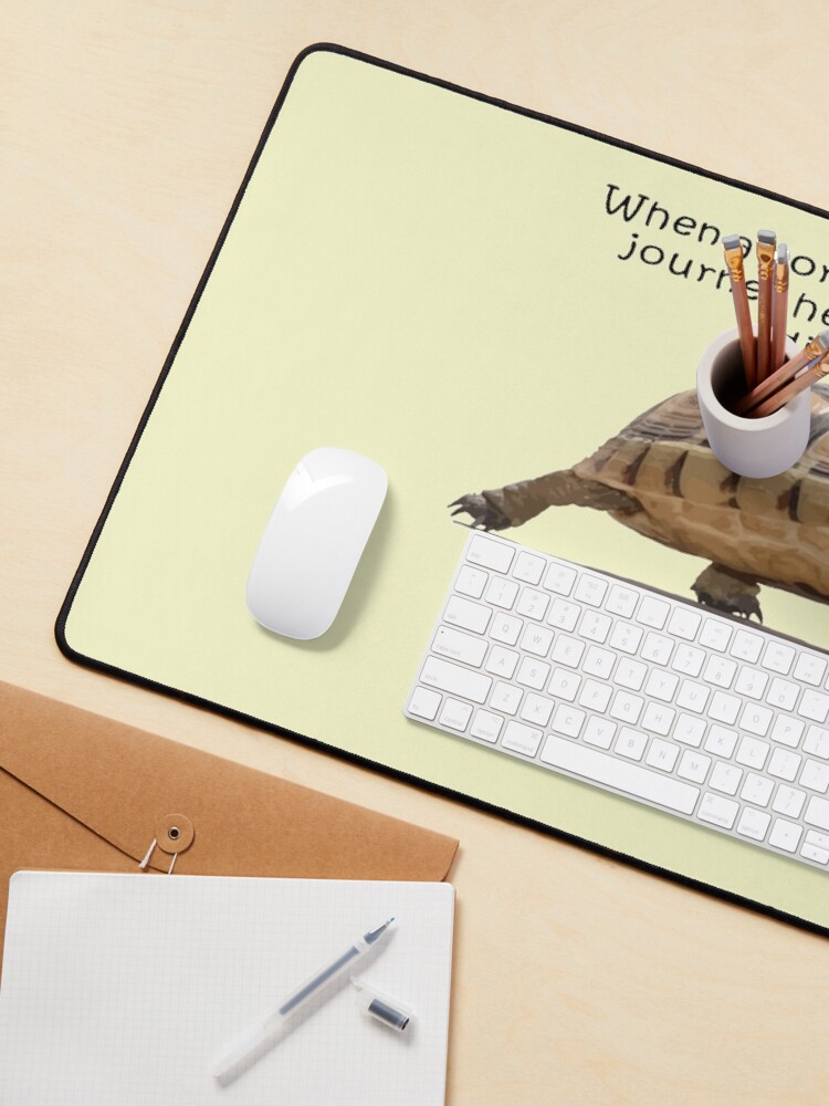 Alternate view of When A Tortoise Embarks On A Journey African Proverb Mouse Pad