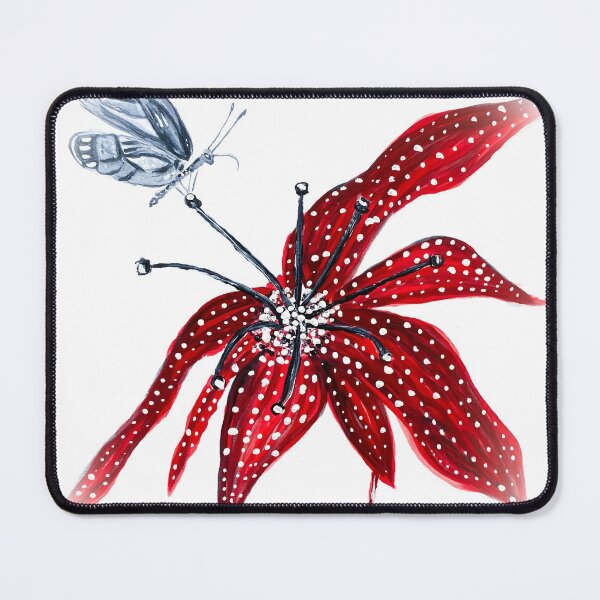 Item preview, Red Flower With Butterfly designed and sold by samantharedfern.