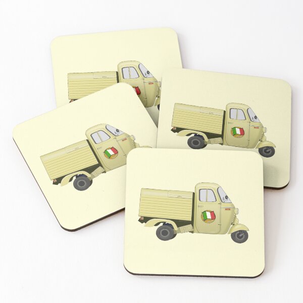 Item preview, Vintage Yellow Italian Motorized Rikshaw with Italian Flag Sticker on the Door designed and sold by ibadishi.
