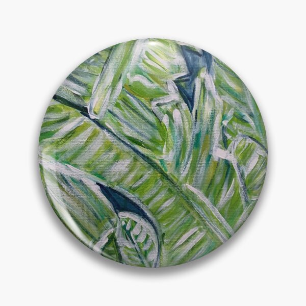 Item preview, Tropical Banana Leaves Abstract Artwork designed and sold by samantharedfern.