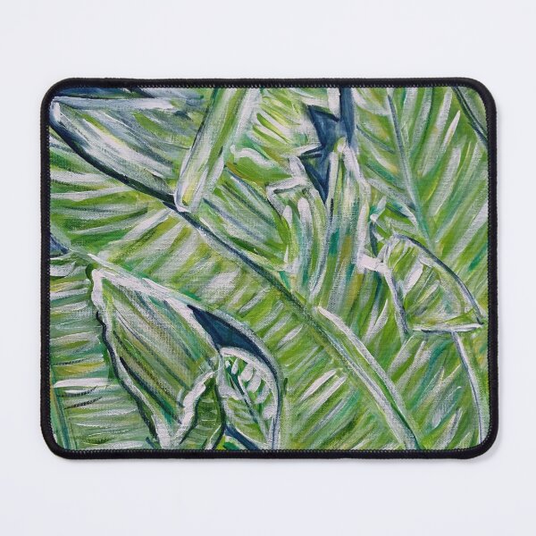 Item preview, Tropical Banana Leaves Abstract Artwork designed and sold by samantharedfern.