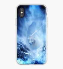 Jon Snow and Ghost - Game of thrones - Winter is here iPhone Case