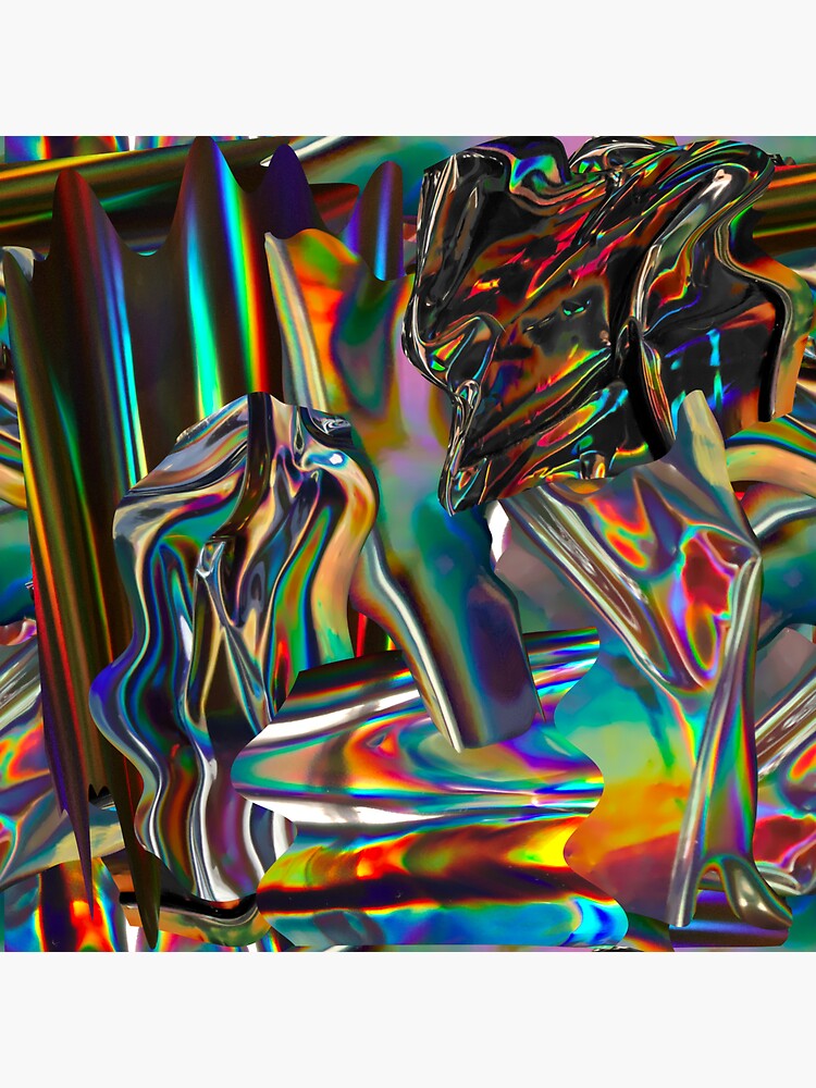 Thumbnail 3 of 3, Sticker, Holographic Reflections designed and sold by dinaaaaaah.