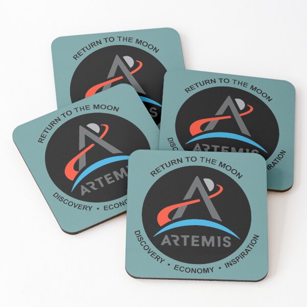 Item preview, NASA Artemis RETURN TO THE MOON mission logo (black) designed and sold by SolidEarthArt.