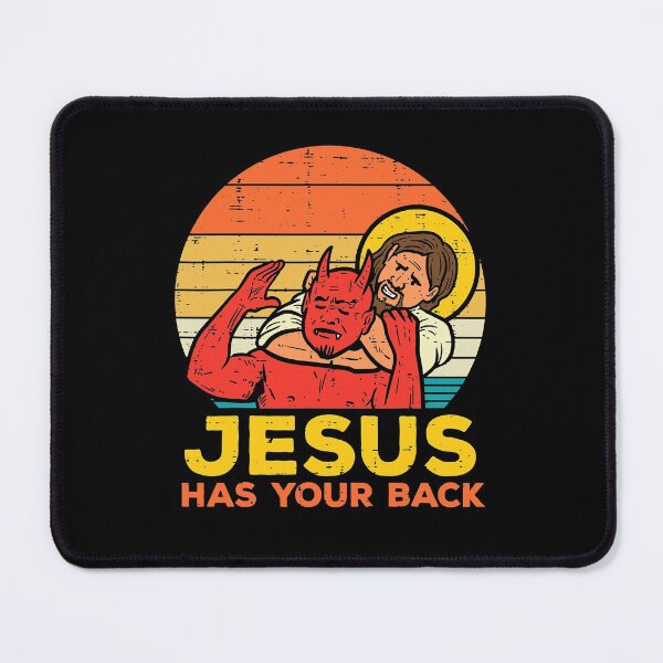Item preview, Jesús tiene tu espalda Jiu Jitsu Retro Christian designed and sold by PruitMaebel.