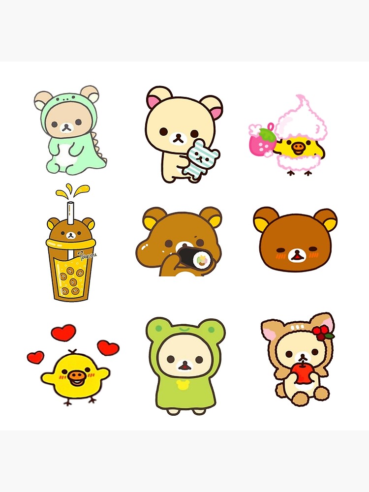 "Rilakkuma & korilakkuma & kiiroitori" Poster by Gamehamza Redbubble