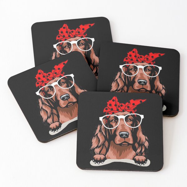 Item preview, Cute Irish Setter Christmas Red Plaid Headband And Glasses  designed and sold by PruitMaebel.