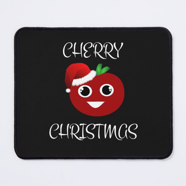 Item preview, CHERRY CHRISTMAS FUNNY CUTE CHERRY AND SANTA HAT designed and sold by KatesFunnyArt.