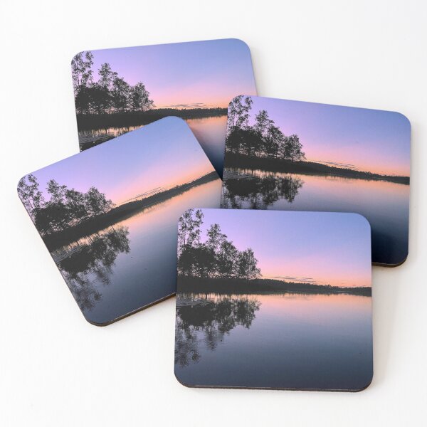 Item preview, Purple sky during sunset down the lake designed and sold by HenrikGPhoto.