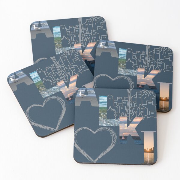 Item preview, Alki Beach Seattle Skyline Design designed and sold by Constant Readers.
