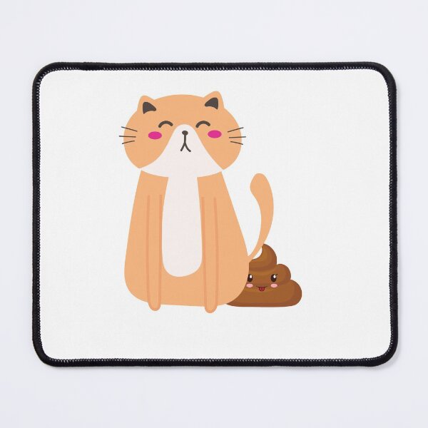 pooping Cats Funny T-shirt Funny Animal Lover Gag Joke Gift for Women, Men, Teens | Great for Birthday, White Elephant Party, Secret ... Stocking Filler or Stuffer, Christmas Mouse Pad