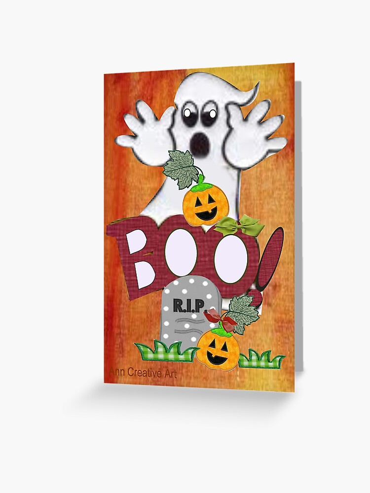 Carte De Vœux Carte D Halloween Par Ann12art Redbubble