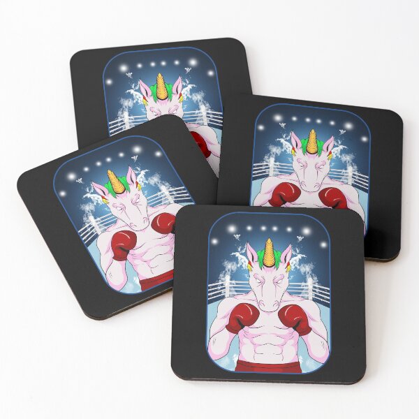 Item preview, Boxer Unicorn Fighter In The Ring Pugilist Red Boxing Gloves designed and sold by PruitMaebel.