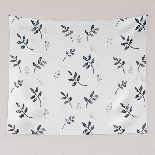 Item preview, Grey and Silver Botanical Print designed and sold by samantharedfern.