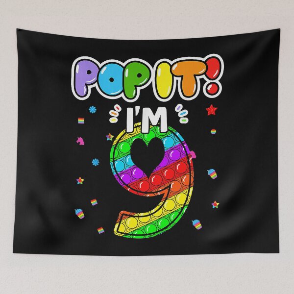 Item preview, Birthday Kids Pop It I am 9 years old 9th Birthday Fidget  designed and sold by PruitMaebel.