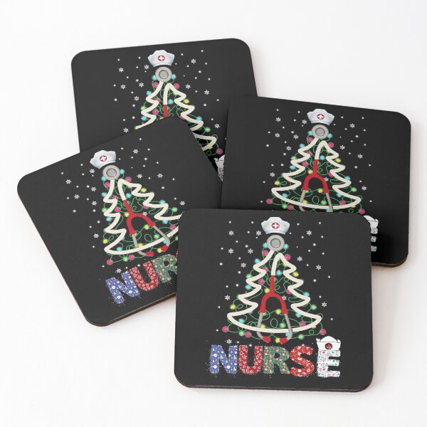 Aperçu de l'œuvre Christmas Nurse RN LPN Stéthoscope Arbre Lumières Ornements créée et vendue par PruitMaebel.