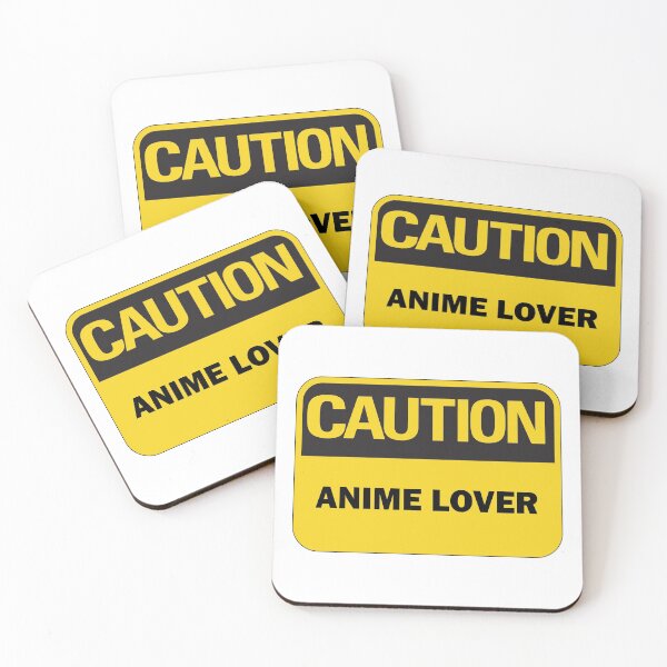 Item preview, Caution: Anime lover warning saying with yellow and black typography designed and sold by Deegital18.