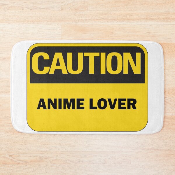 Item preview, Caution: Anime lover warning saying with yellow and black typography designed and sold by Deegital18.