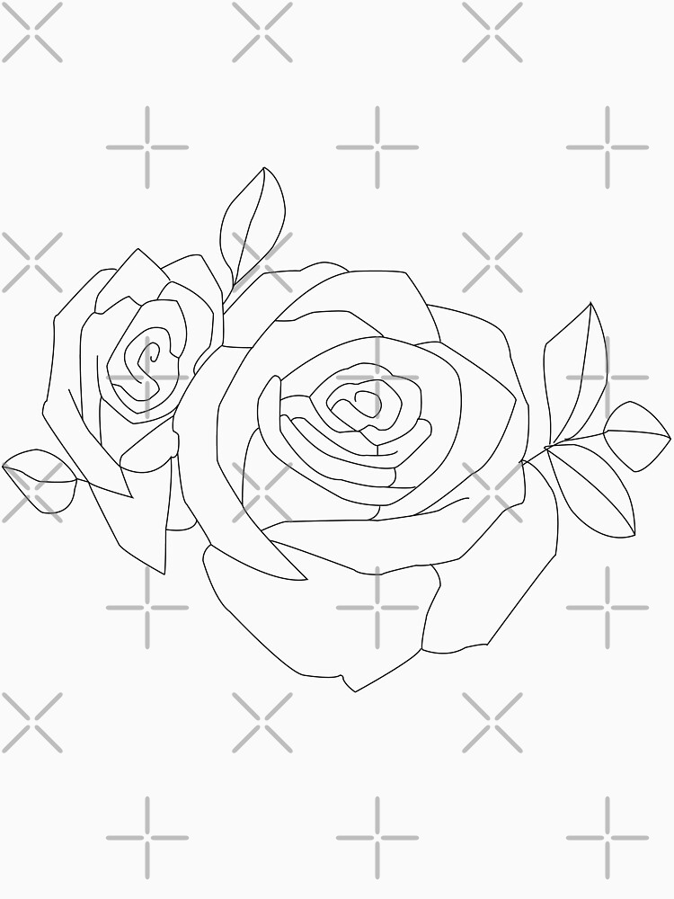 "Halsey tattoo- Rose outline" Unisex T-Shirt by ...