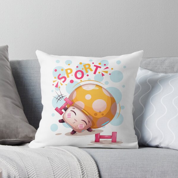 Item preview, Cute Mushroom do Sport and lifting weight. Fun design. designed and sold by epicmarketing.