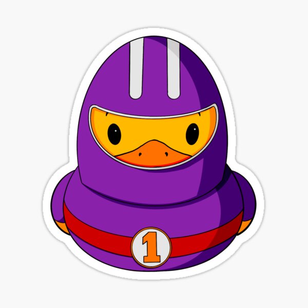 Car Driver Rubber Duck Sticker