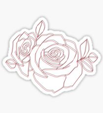3D rose outline Sticker