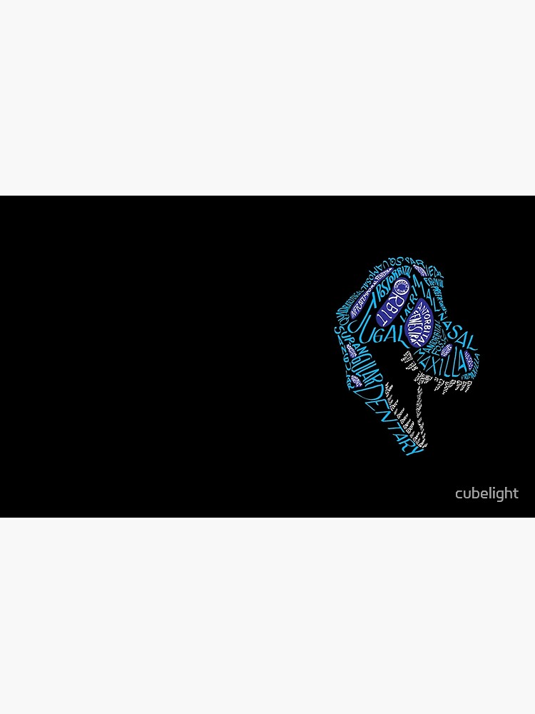 Color Calligram Tyrannosaur Skull by cubelight