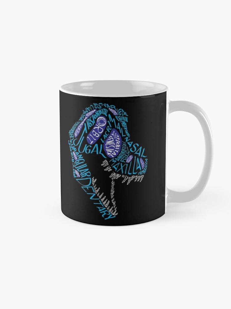 Alternate view of Color Calligram Tyrannosaur Skull Mug