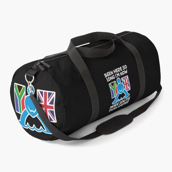 Item preview, Now More Soutie Than Saffer - Funny design showing the flags of South Africa and the United Kingdom with a pictogram soutie straddling the water between the two. designed and sold by robimerch.