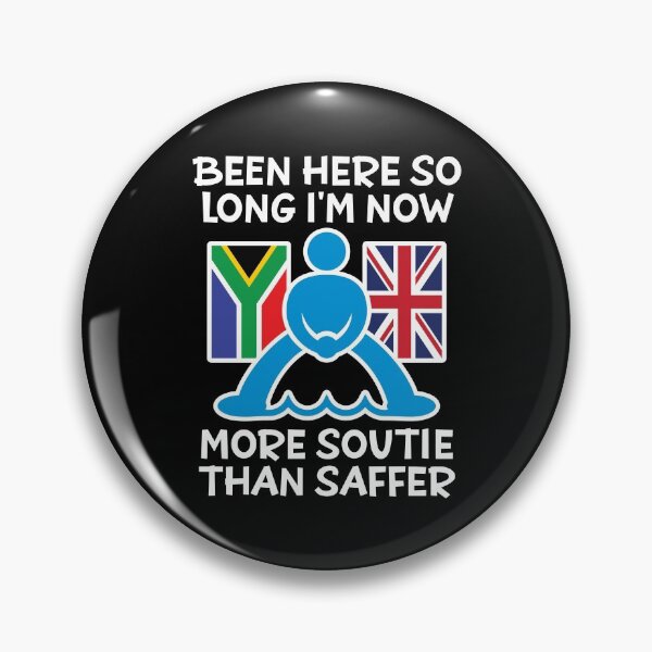 Item preview, Now More Soutie Than Saffer - Funny design showing the flags of South Africa and the United Kingdom with a pictogram soutie straddling the water between the two. designed and sold by robimerch.