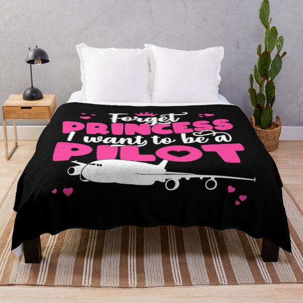 Item preview, Forget Princess I Want To Be A Pilot - Girl Aviation Flight print designed and sold by theodoros20.
