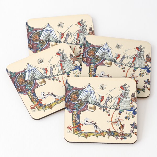 Item preview, WEIRD MEDIEVAL BESTIARY WAR Between Dogs and Killer Rabbits  designed and sold by BulganLumini.