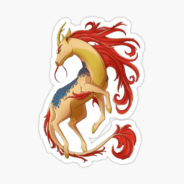 Kirin Mythology Sticker For Sale By CAROTdraws Redbubble   St,small,507x507 Pad,600x600,f8f8f8 