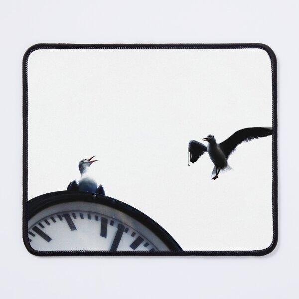Item preview, Two seagulls and street clock on a white background designed and sold by Michaelerch.