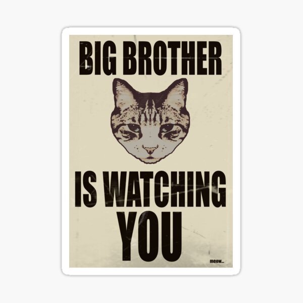 Item preview, Orwellian Cat is Watching You designed and sold by Margaret Bryant.