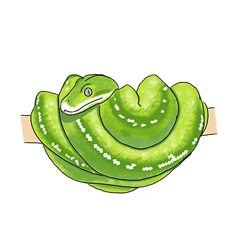Artwork thumbnail, Green Tree Python by PinkBear Creations
