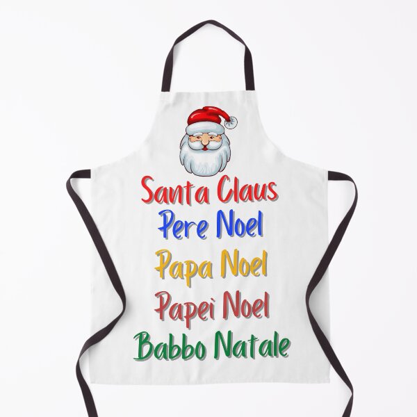 Item preview, Santa Claus European languages - Xmas Pere Noel design designed and sold by Partypumpkin.