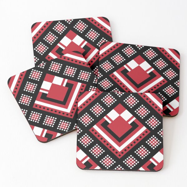 Item preview, Modified Traditional Retso Pattern- Zimbabwe (Red, White and Black)  designed and sold by DesignbyDAE.