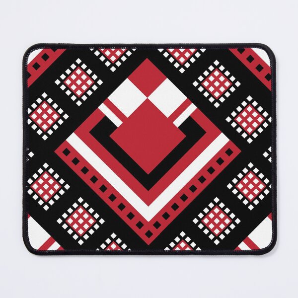 Item preview, Modified Traditional Retso Pattern- Zimbabwe (Red, White and Black) designed and sold by DesignbyDAE.
