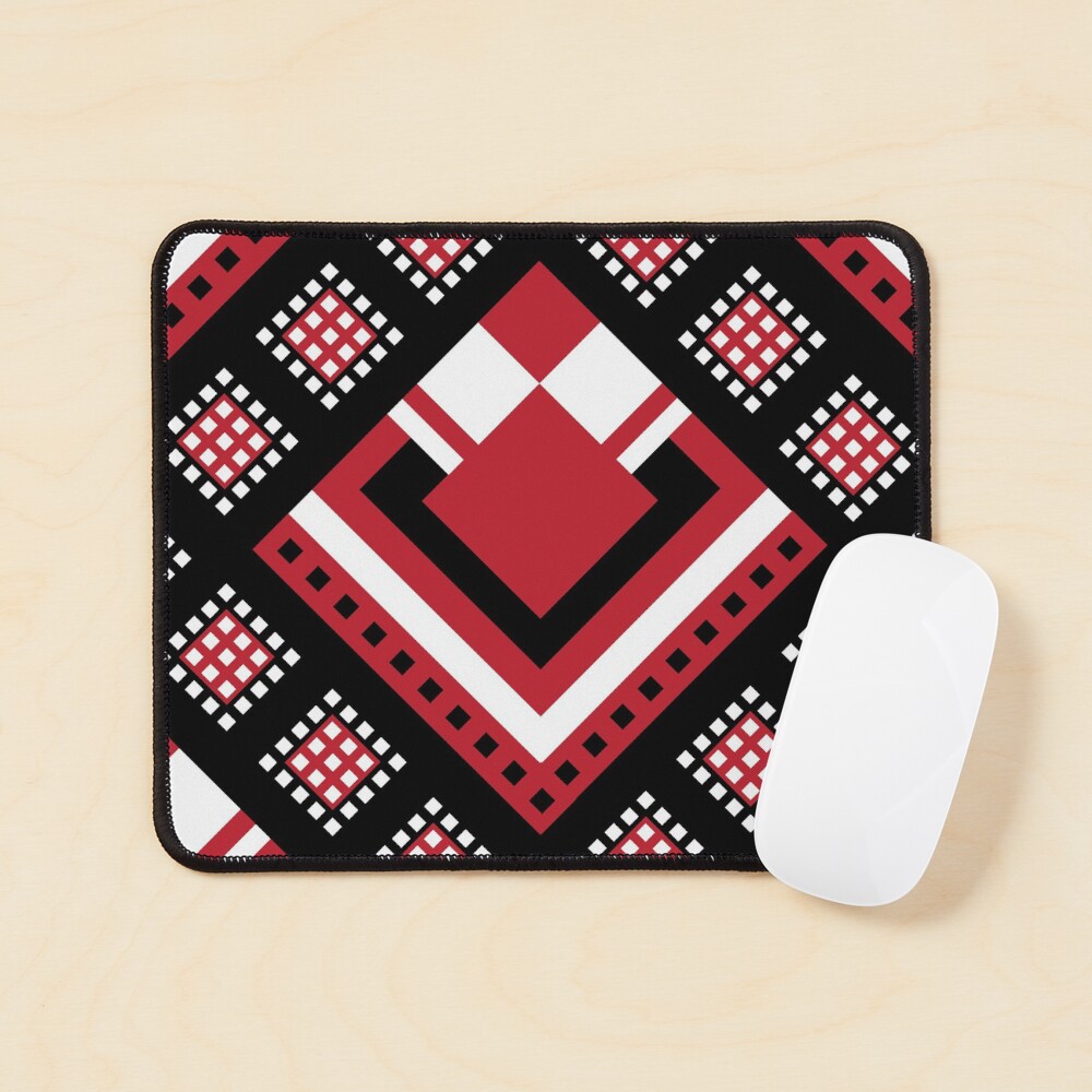 Modified Traditional Retso Pattern- Zimbabwe (Red, White and Black)  A-Line Dress