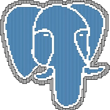 Artwork thumbnail, Striped PostgreSQL by NewLineDesigns
