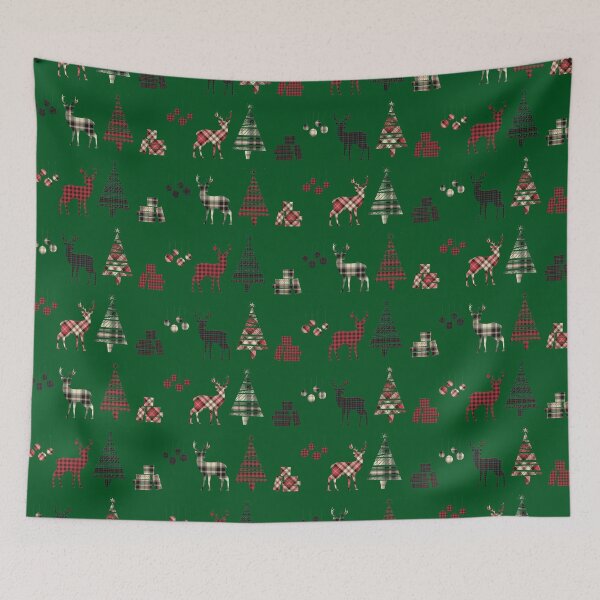 Item preview, Green christmas plaid pattern designed and sold by MrJean.