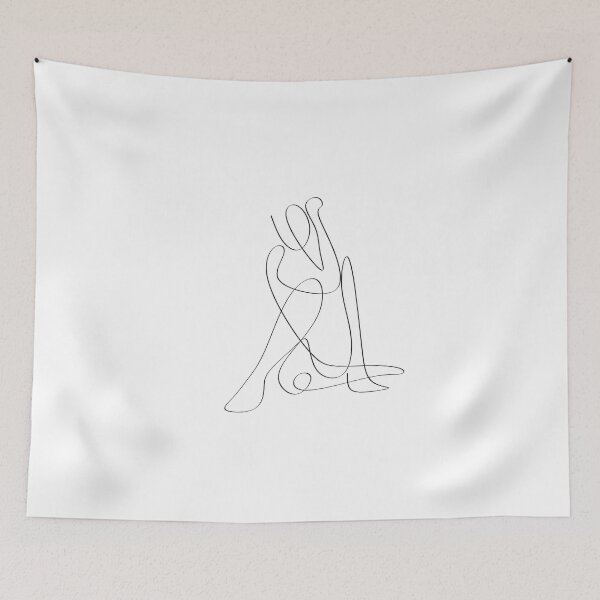 Item preview, single line naked body modern art beauty designed and sold by Bizarro23.
