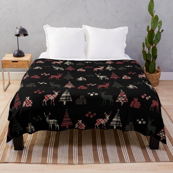 Item preview, Black Christmas plaid pattern designed and sold by MrJean.